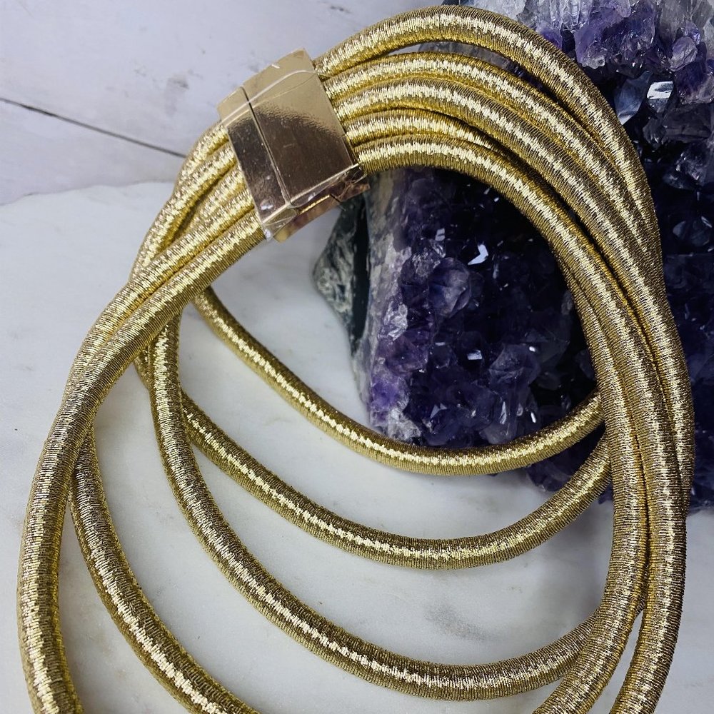 coiled layered necklace